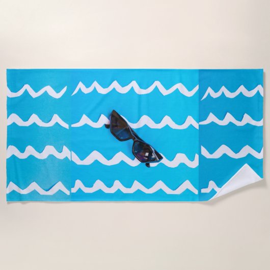 concept van vakantie aan het strand op badhanddoek (Voorkant)