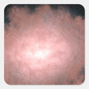 Concept van wat een stoffig en helder sterrenstels vierkante sticker