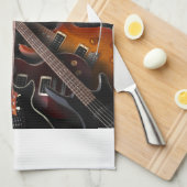 Concept voor elektrische gitaren theedoek (Quarter Fold)