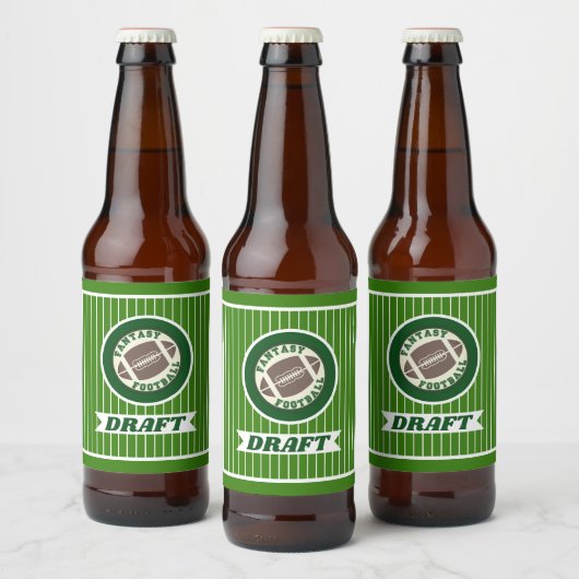 Concept voor Fantasy Football Bier Etiket (Flessen)