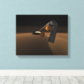 Concept voor Mars-bioscoop voor vulkanische emissi Canvas Afdruk (Insitu (Houten vloer))