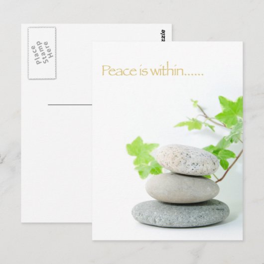 concept voor vrede briefkaart (Voorkant / Achterkant)