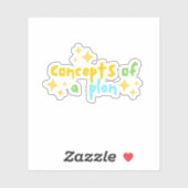 Concepten van een plan sticker (Vel)