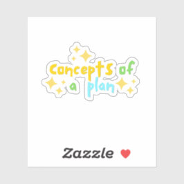 Concepten van een plan sticker