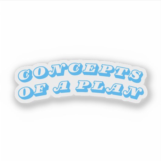Concepten van een plan sticker (Voorkant)