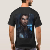 Conceptkunst van een knap man t-shirt (Achterkant)