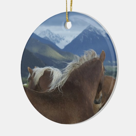 conceptpaarden keramisch ornament (Links)