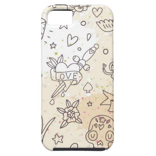 Conceptpatroon tattoo Case-Mate iPhone case (Achterkant)