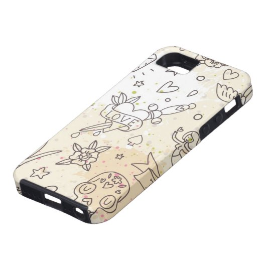 Conceptpatroon tattoo Case-Mate iPhone case (Onderkant)
