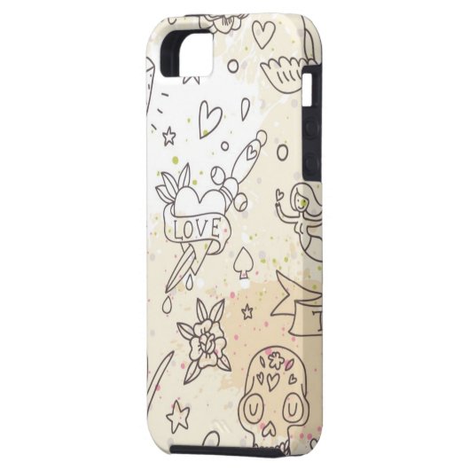 Conceptpatroon tattoo Case-Mate iPhone case (Achterkant Links)