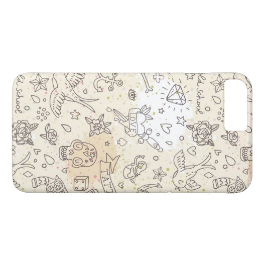 Conceptpatroon tattoo Case-Mate iPhone case (Achterkant (Horizontaal))