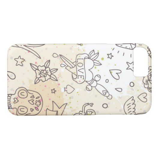 Conceptpatroon tattoo Case-Mate iPhone case (Achterkant (Horizontaal))