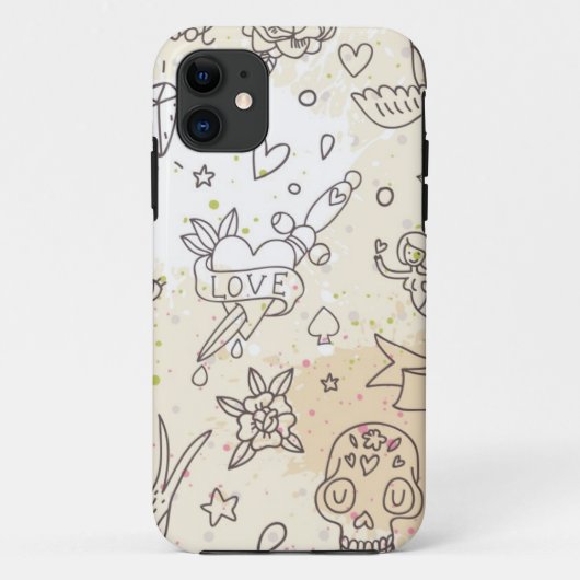 Conceptpatroon tattoo Case-Mate iPhone case (Achterkant)