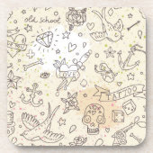 Conceptpatroon tattoo drankjes onderzetter (Voorkant)