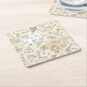 Conceptpatroon tattoo kartonnen onderzetters (Schuin)