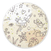 Conceptpatroon tattoo keramische knop (Voorkant)