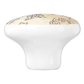 Conceptpatroon tattoo keramische knop (Zijkant)