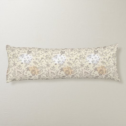 Conceptpatroon tattoo lichaamskussen (Achterkant)