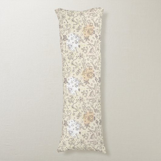 Conceptpatroon tattoo lichaamskussen (Voorkant Verticaal)