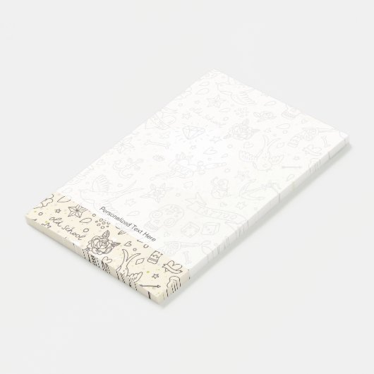 Conceptpatroon tattoo post-it® notes (Schuin)