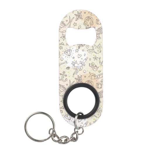 Conceptpatroon tattoo sleutelhanger flessenopener (Voorkant)