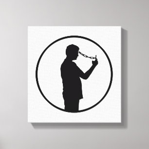 Concepttekening voor mobiele telefonie canvas afdruk