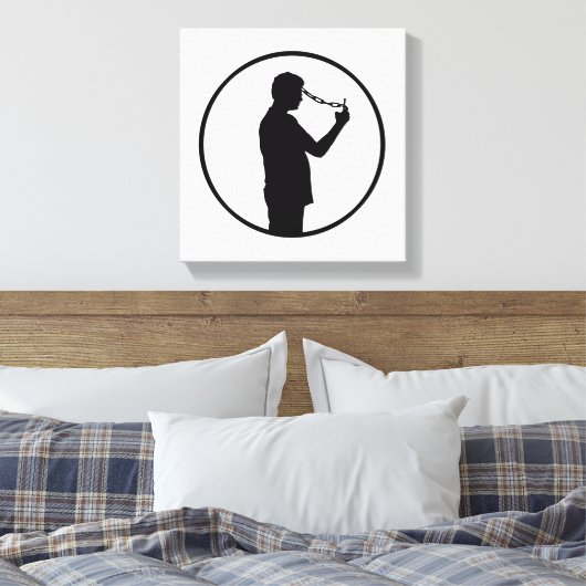 Concepttekening voor mobiele telefonie canvas afdruk (Insitu (Slaapkamer))