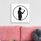 Concepttekening voor mobiele telefonie canvas afdruk (Insitu (Woonkamer))