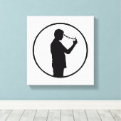 Concepttekening voor mobiele telefonie canvas afdruk (Insitu (Houten vloer))