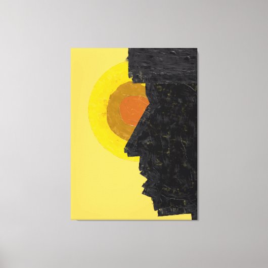 Conceptual Abstract Silhouette and Sun  Canvas Afdruk (Voorkant)