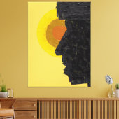 Conceptual Abstract Silhouette and Sun  Canvas Afdruk (Insitu (Woonkamer))