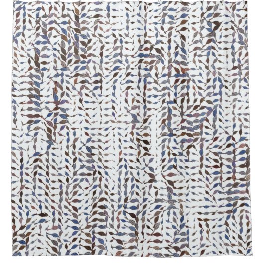 Conceptual background leaves drawing pattern. Styl Douchegordijn (Voorkant)