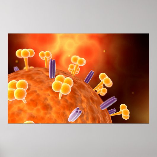 Conceptual Image Of Influenza Causing Flu 1 Poster (Voorkant)
