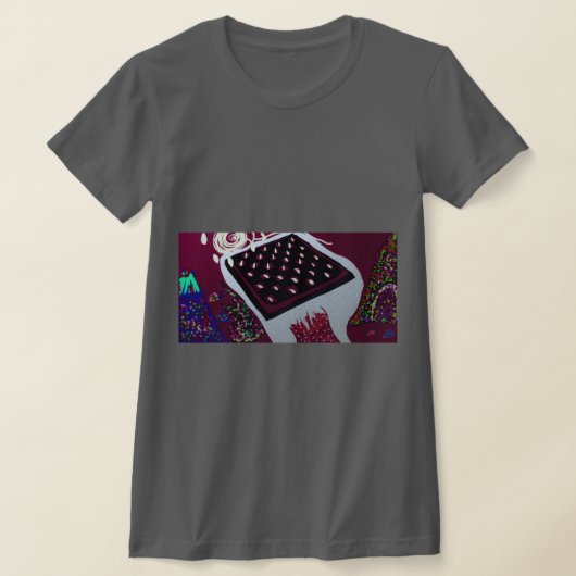 Conceptueel Abstract Schaakbord Landschap T-shirt (Laagn)