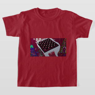 Conceptueel Abstract Schaakbord Landschap T-shirt