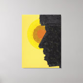 Conceptueel Abstract Silhouet en Zon Canvas Afdruk (Voorkant)