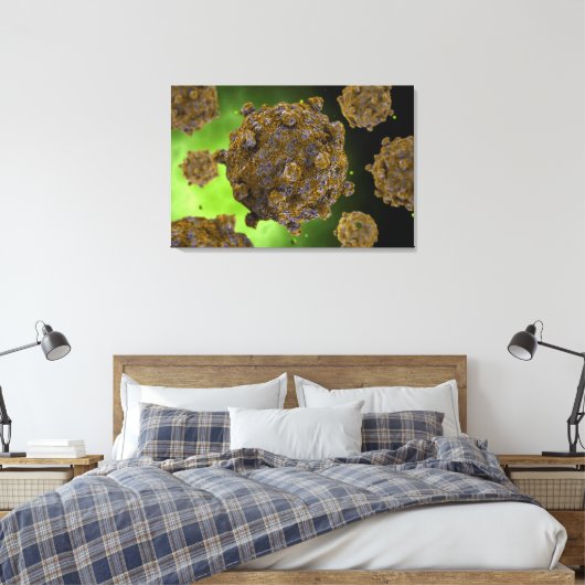 Conceptueel Afbeelding coxsackievirus 2 Canvas Afdruk (Insitu (Slaapkamer))