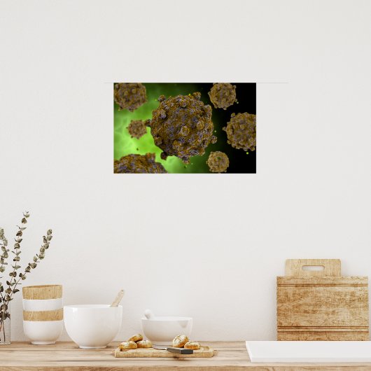 Conceptueel Afbeelding coxsackievirus 2 Poster (Keuken)