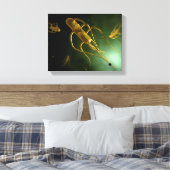 Conceptueel Afbeelding Salmonella typhi 2 Canvas Afdruk (Insitu (Slaapkamer))