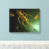 Conceptueel Afbeelding Salmonella typhi 2 Canvas Afdruk (Insitu (Houten vloer))