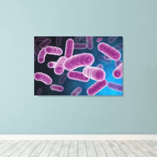 Conceptueel Afbeelding van bacteriën 3 Canvas Afdruk (Insitu (Houten vloer))