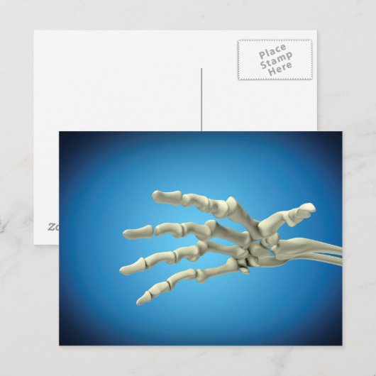 Conceptueel Afbeelding van Botten in de hand 1 Briefkaart (Voorkant / Achterkant)
