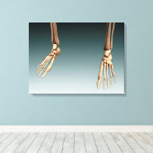 Conceptueel Afbeelding van Botten in de menselijke Canvas Afdruk (Insitu (Houten vloer))