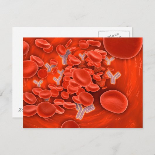 Conceptueel Afbeelding van chromosomen in het bloe Briefkaart (Voorkant / Achterkant)