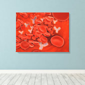 Conceptueel Afbeelding van chromosomen in het bloe Canvas Afdruk (Insitu (Houten vloer))