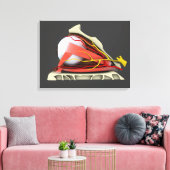Conceptueel Afbeelding van de anatomie van de mens Canvas Afdruk (Insitu (Woonkamer))