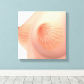 Conceptueel Afbeelding van de borstanatomie van he Canvas Afdruk (Insitu (Houten vloer))