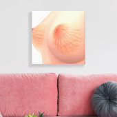 Conceptueel Afbeelding van de borstanatomie van he Canvas Afdruk (Insitu (Woonkamer))