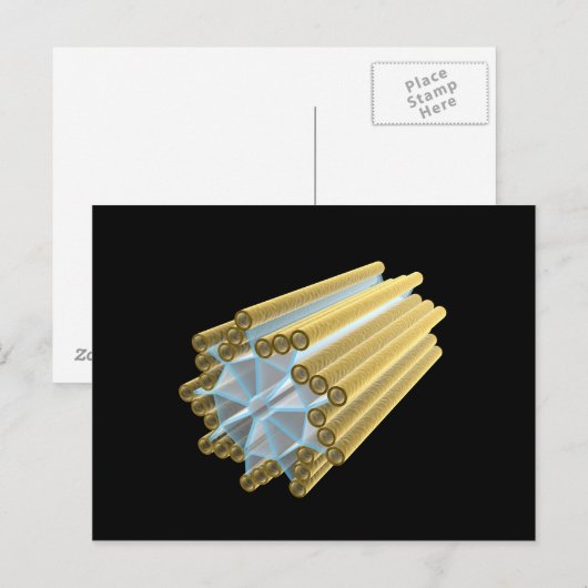 Conceptueel Afbeelding van de centriool Briefkaart (Voorkant / Achterkant)