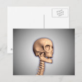 Conceptueel Afbeelding van de humane schedel en ru Briefkaart (Voorkant / Achterkant)